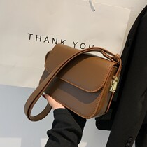 Advanced sense packet 2021 new 100 hitch retro small square bag autumn winter brief stylish single shoulder inclined satchel
