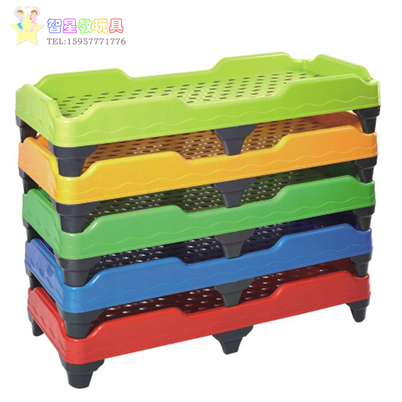 Kindergarten Special Bed Baby Plastic Color Children Bed Toddler Bed Student Bed Midday Bed Nap Bed FY