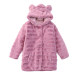 Girls' autumn and winter coats 9-year-old children wear wool sweaters in late autumn 10 little girls long section plus velvet warm windbreaker