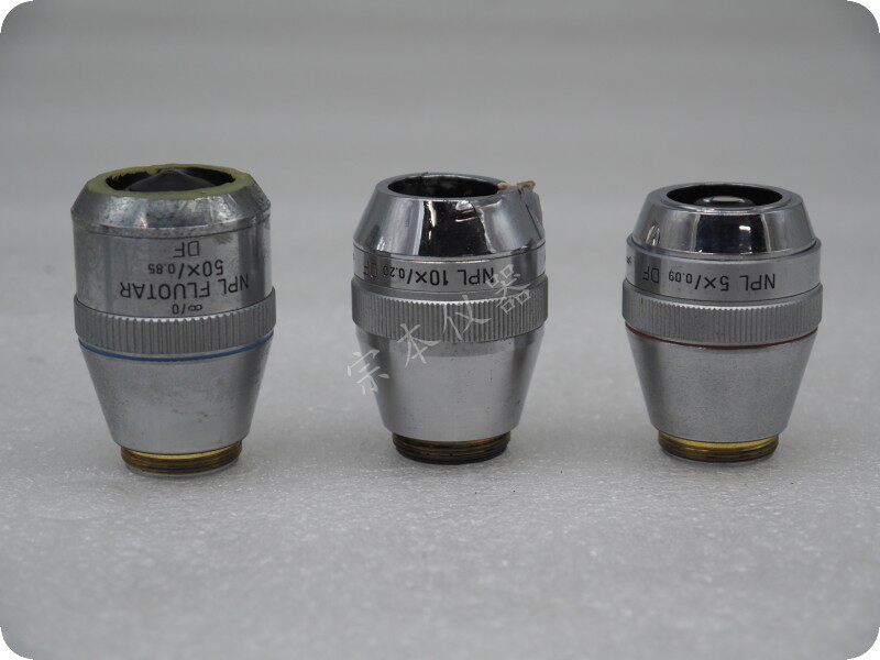 Leitz NPL Fluotar 5X 10X 50X Laytimes microscope objective BD M32