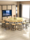 Folding Large Round Table, Simple Household Movable Folding Table, Dining Table, Hotel 15-Person Glass Turntable Round Dining Table