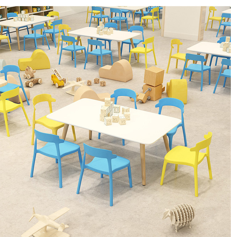 Детский стул 儿童椅子家用塑料加厚靠背小凳子幼儿园小餐桌小孩写字椅儿童餐椅