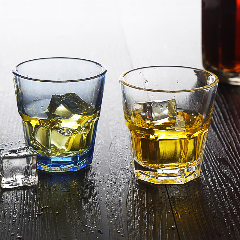 Bar KTV acrylic beer mug transparent octagonal mug plastic beer mug small wine glass foreign wine glass drink water glass