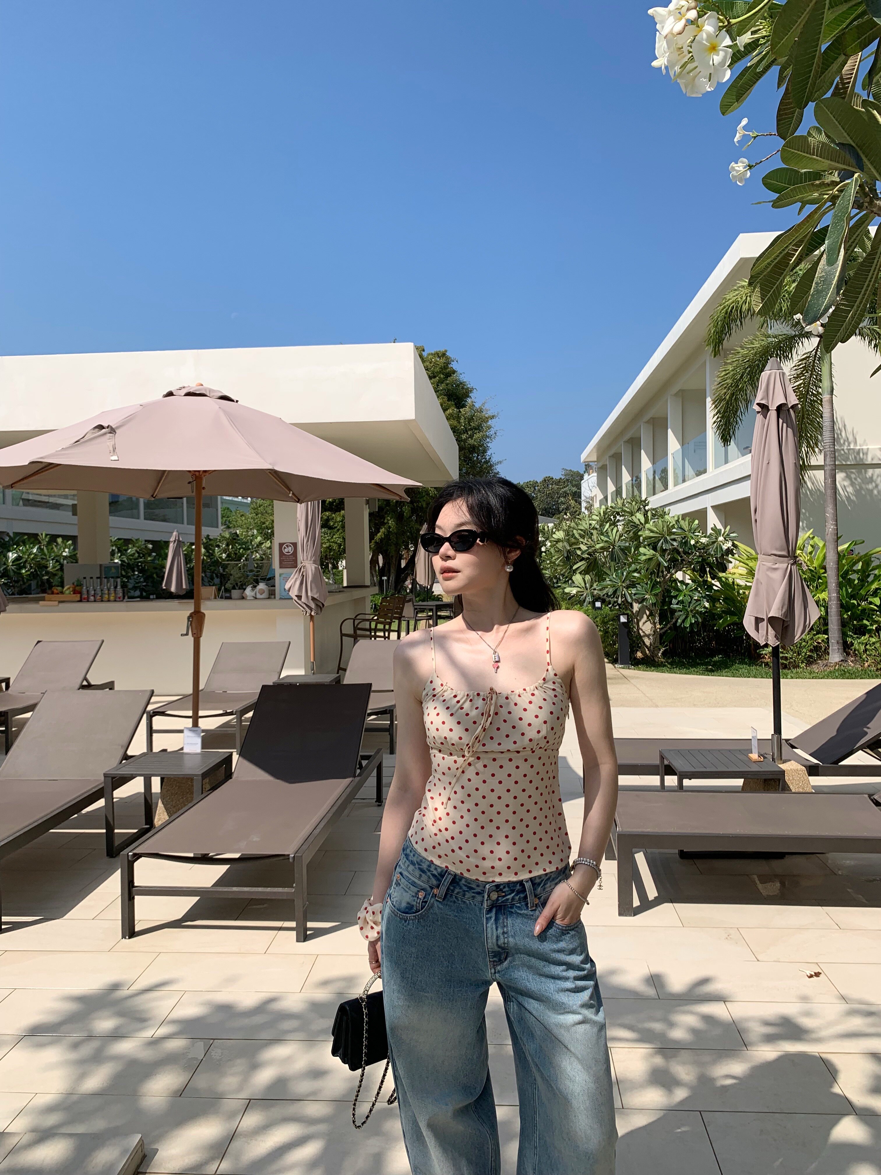 popchee | Белые женские baggy | Американские свободные широкие джинсы! Универсальный хит в стиле ins