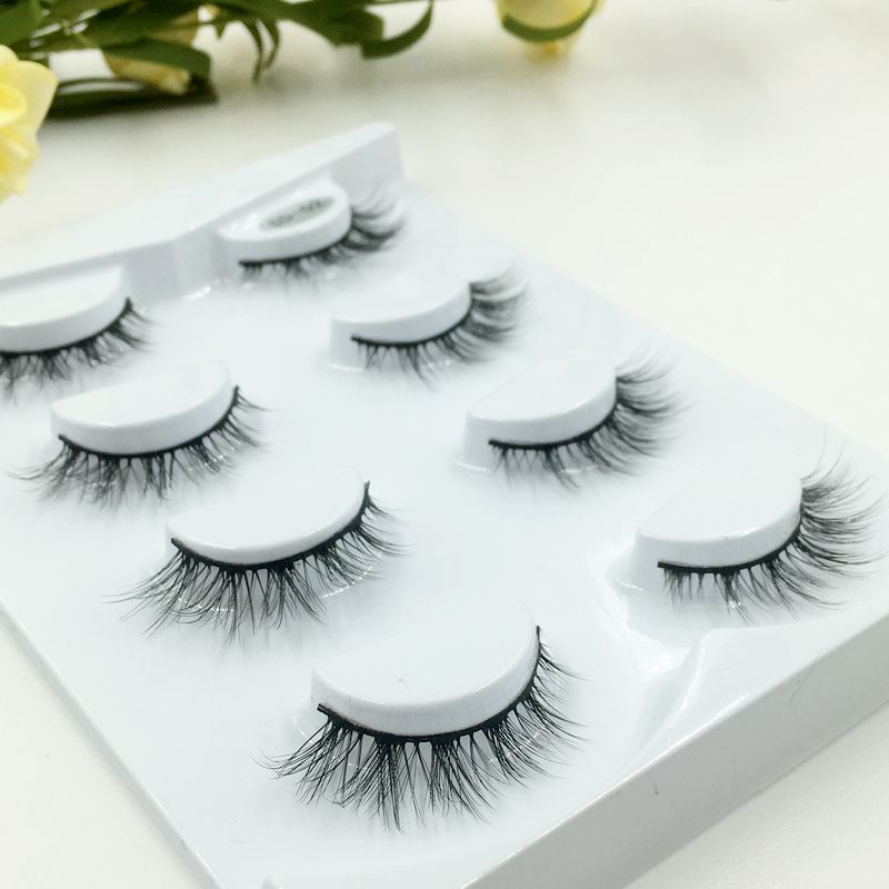 New false eyelashes Comfortable soft realistic nude makeup Chemical fiber eyelashes Natural long handmade false eyelashes