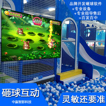 Smashing the ball interactive projection game software Naughty Castle childrens paradise smashing the ball ocean ball smashing the ball projection interaction