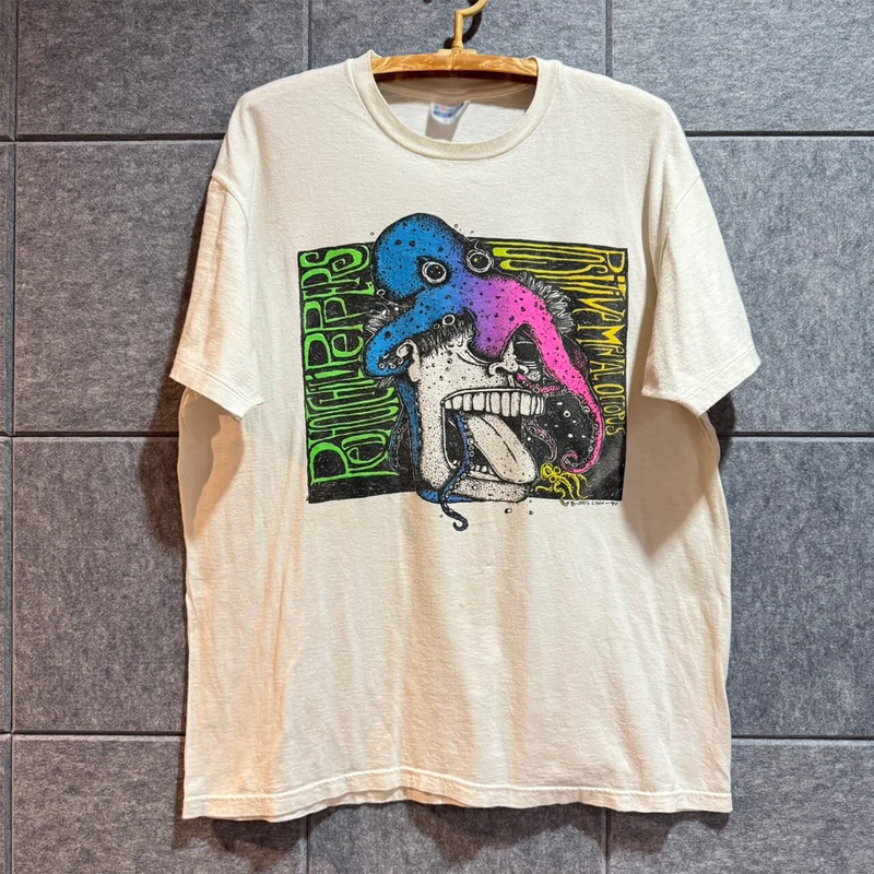 Red Hot Chili Peppers Street Retro Pop Art Trendy Brand Short-Sleeved T-Shirt Cotton