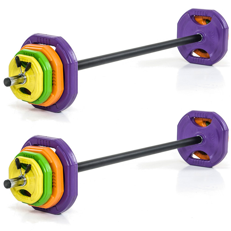 Jump playground Barbell Suite Fitness Room Special Lady Bodybuilding Shaping small barbell Straight grip Colorful Barbell sheet