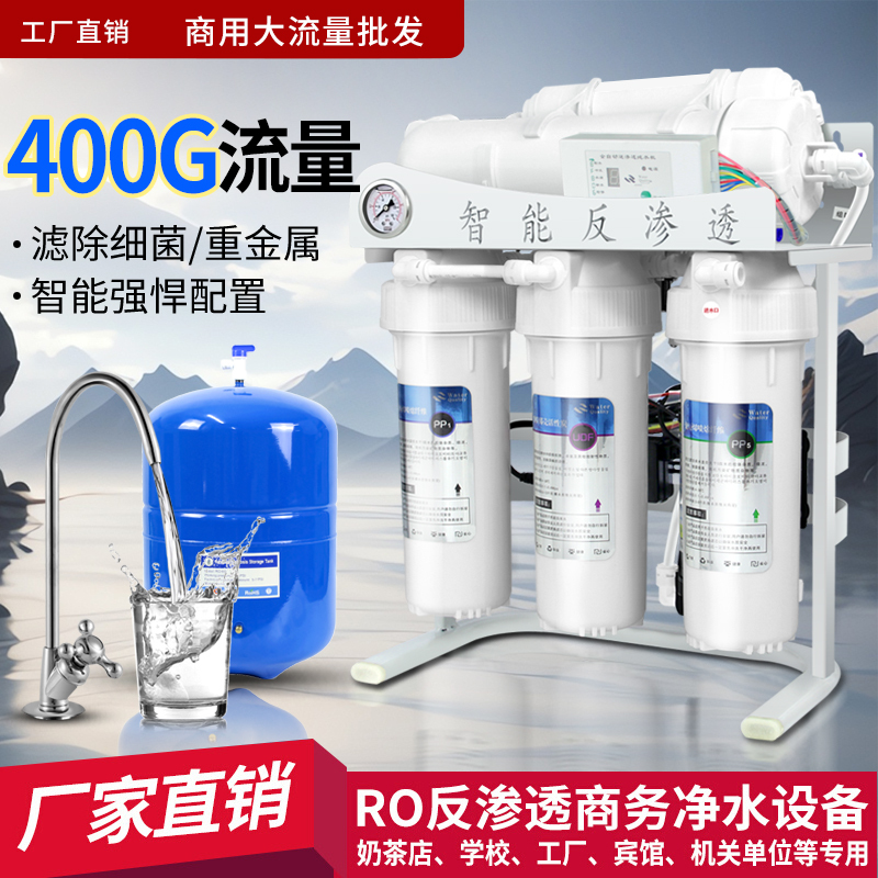 Water Purifier 400g Pure Water Machine Kitchen Ro Reverse Osmosis Large Flow Frame Machine Restaurant Factory Direct Drinking Water Purifier