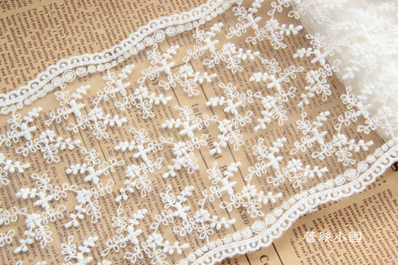 B10J1 Handmade DIY Clothing Accessories Day Single Lace Embroidery Outlet Korea Complex Branches Point Mesh Yarn Embroidery Flowers