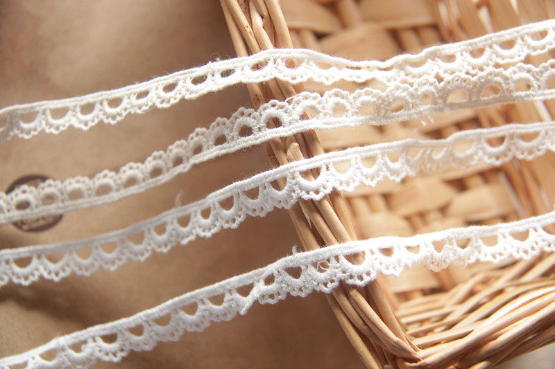 B11-B Handmade DIY clothing accessories Japanese version of water-soluble cotton thread arc-shaped water-soluble lace can wear ribbon width 1cm