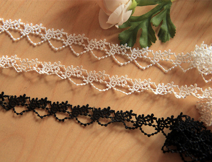 D5 lace clothing accessories lace water soluble silk thread embroidery small rose curtain width 1 5cm