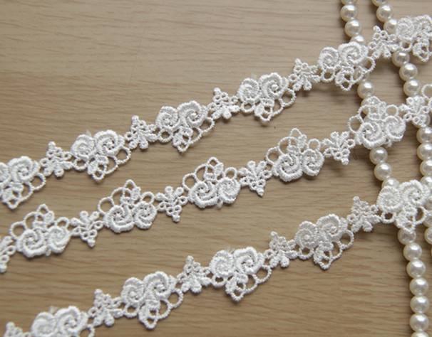 D26J12 handmade clothing lace accessories water soluble lace lace florid edge rose heart-shaped clothes trim side width 1 5CM