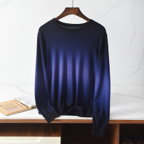 2021 autumn and winter New 100% cashmere knitwear men hanging dye color mixed worsted cashmere base shirt size top