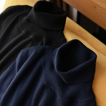 2020 autumn and winter New 100% cashmere sweater mens high lapel worsted comfortable slim interior sweater