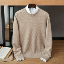 2021 Autumn Winter New mens cashmere sweater round neck solid color pullover casual sweater 100% cashmere sweater