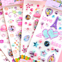 Stereo sticker stickers Children DIY handmade rhinestone diamond paste decorative mobile phone with adhesive acrylic crystal