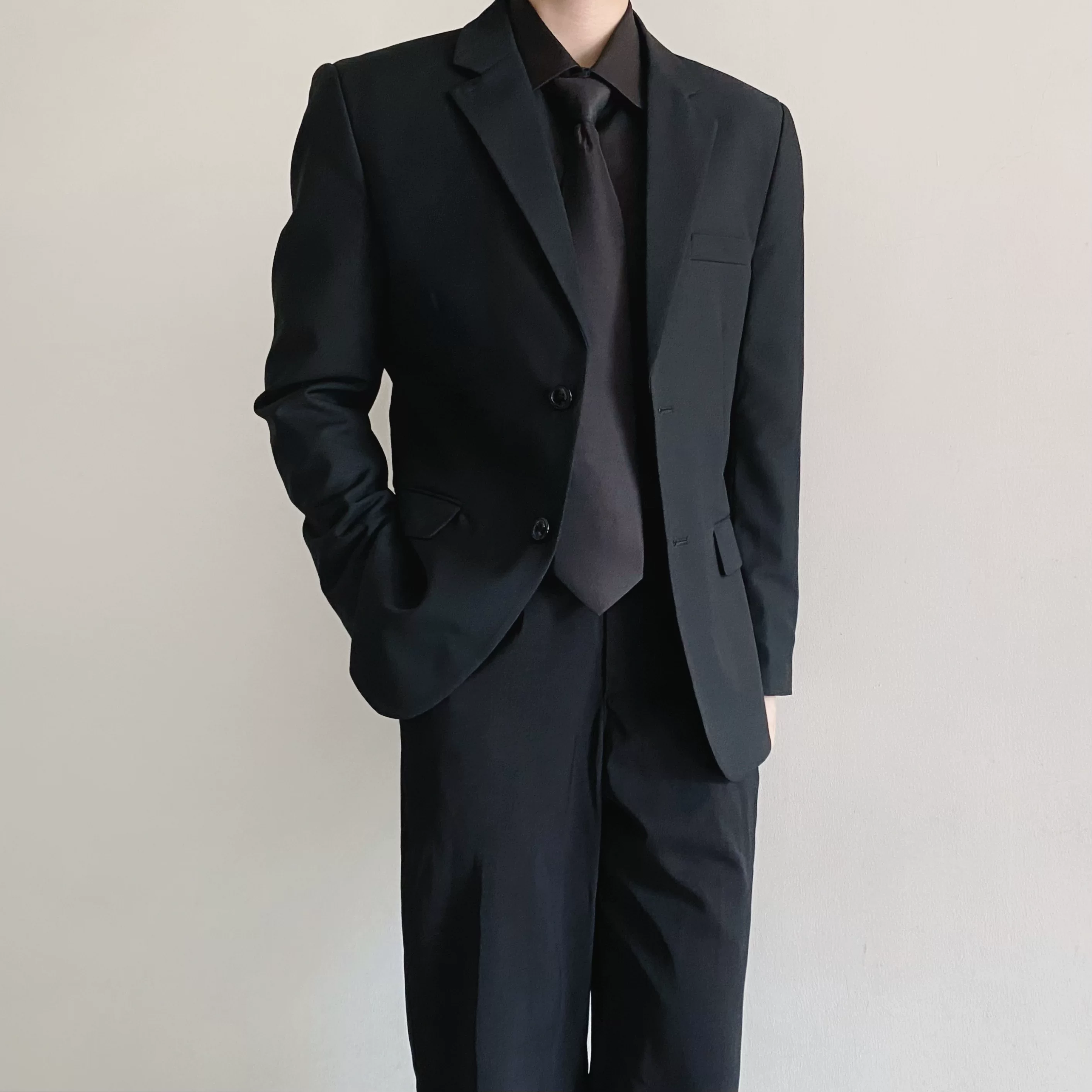 Мужской классический костюм, для студентов, slim fit, стиль высокого качества