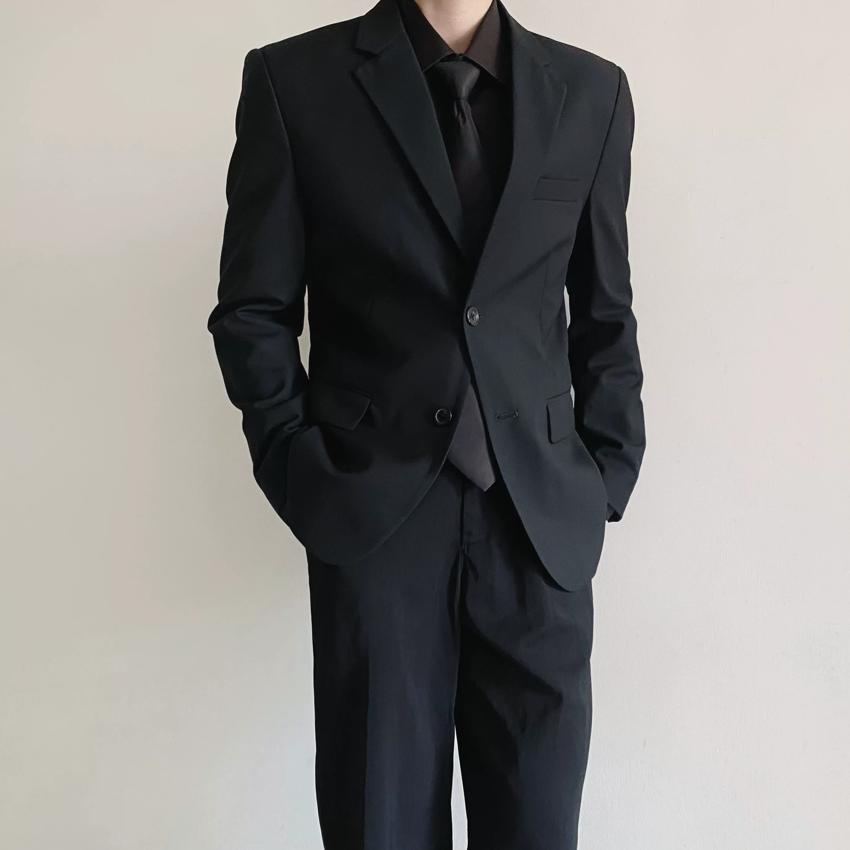 Мужской классический костюм, для студентов, slim fit, стиль высокого качества
