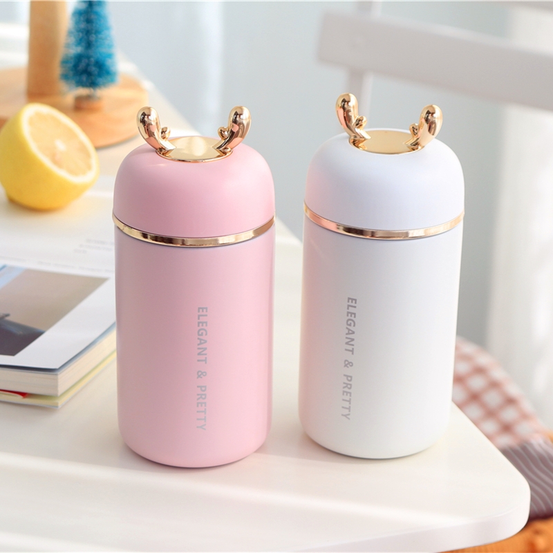 ins minimalist deer corner insulated cup cute lady small portable water cup fashion high face value student tea cup