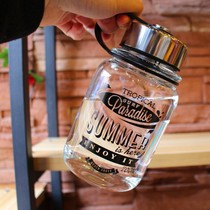 Glass Cup portable large-capacity water Cup 1000ml heat-resistant creative outdoor sports fitness tea water bottle