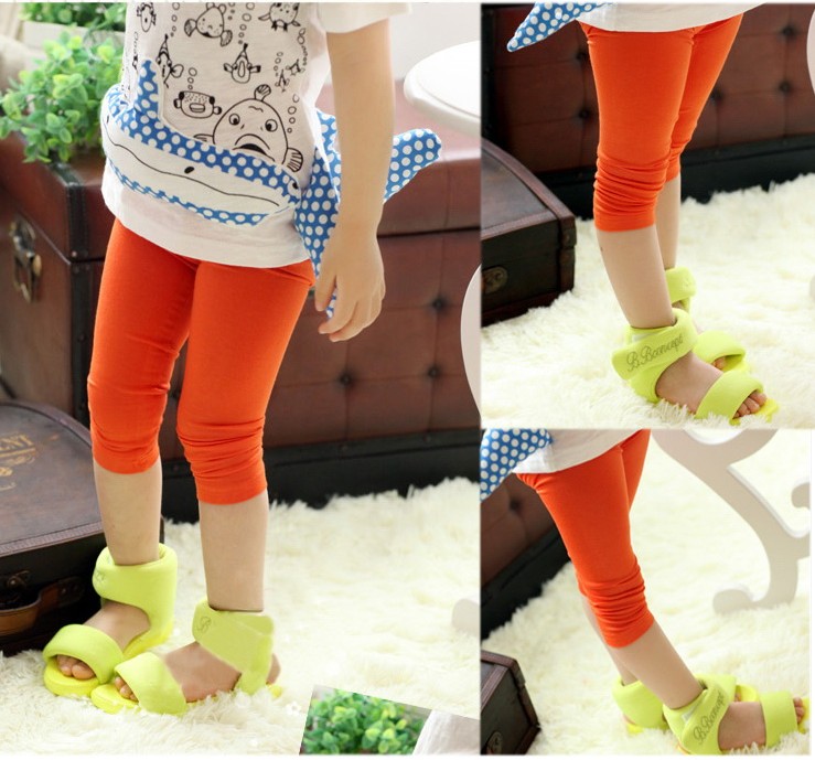 Cô gái nhung màu quần trẻ em chín điểm quần legging dày vớ vớ vớ nhảy mùa xuân và mùa hè tất lót lông 