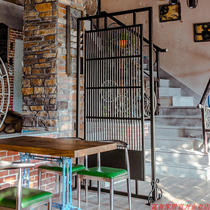 New Chinese style fashion simple partition Wrought iron office living room screen European-style dining room partition entrance can be customized sitting screen