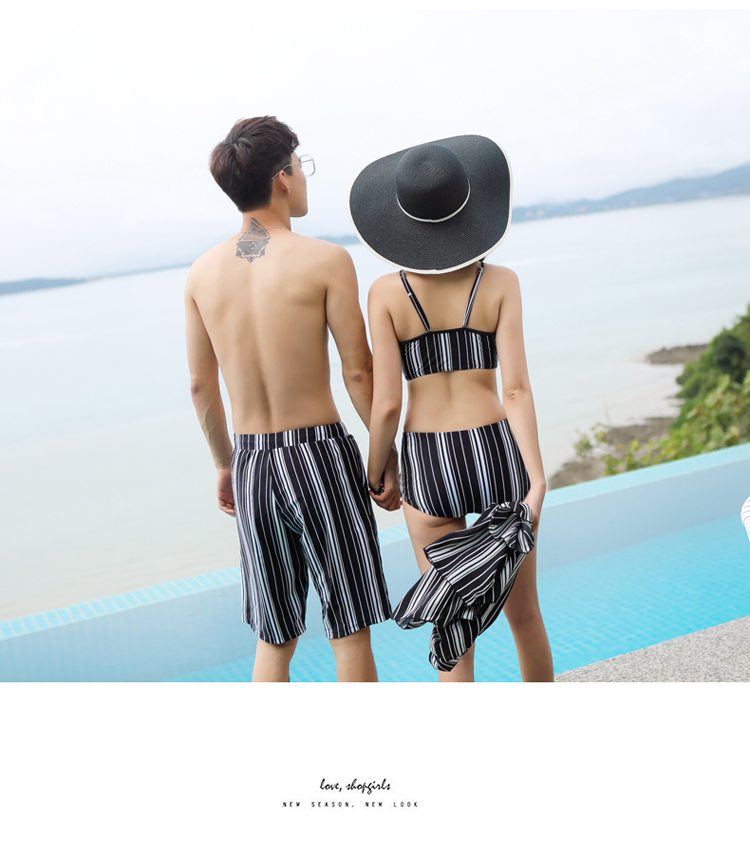 Cao eo kỳ nghỉ cặp đôi áo tắm nữ áo khoác dài tay áo chống nắng mỏng nhỏ thu thập cặp vợ chồng đồ bơi bãi biển quần - Vài đồ bơi 	đồ đôi đi biển chụp hình cưới	