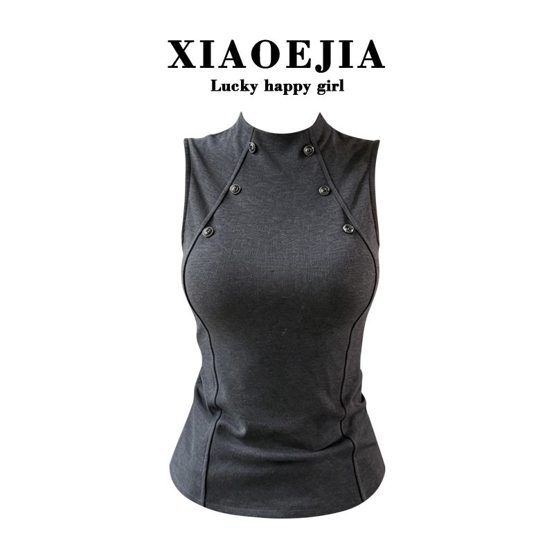 Xiaoejia「Office Siren」Office Siren Vest Top for Women, Summer Sleeveless, Waist-Cinching Design Xiaoejia「Office Siren」Office Siren Vest Top for Women, Summer Sleeveless, Waist-Cinching Design