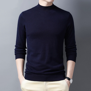 青年时尚男士纯色羊毛衫