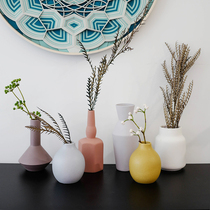 Morandi color Nordic ceramic ins vase decoration living room dining table simple creative dried flower arrangement fake flower ornaments