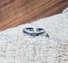 Pure silver 999.9 sterling silver brushed ring for women, light luxury niche, high-end sense, birthday gift for girlfriend
