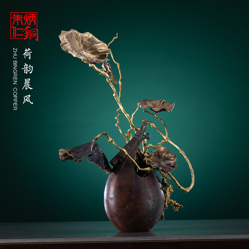 Zhu Bingren Bronze Provincial Master Zhu Jun Min Works Ho Rhyming Morning Wind Art Collection Products Home Boutique Meltlin Swing Accessories