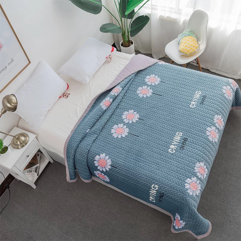Pha lê giường nhung bao gồm một mặt của hai mặt cashmere bông trải giường ba-side bông thảm không trơn trượt san hô lông cừu chăn nằm trên giường - Trải giường drap giường đẹp
