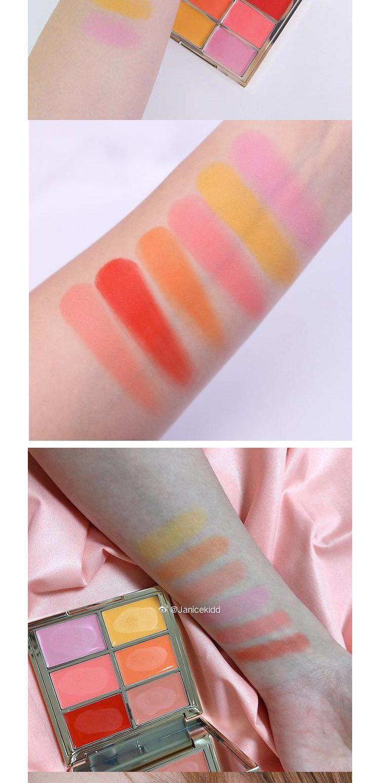 3CE đĩa đỏ 6 màu môi má 6 đĩa tích hợp MULTI POT PALETTE - GOING STEADY - Blush / Cochineal phấn má sivanna