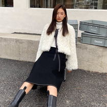 (LaluneDuCiel) LLDC Korean version of autumn and winter white fluffy short coat women warm bolero