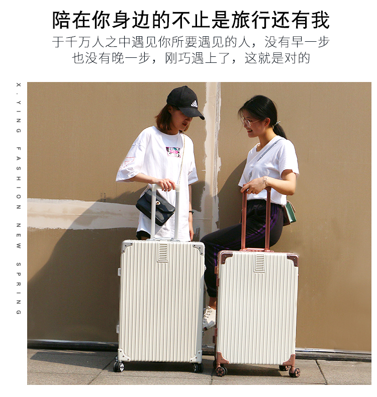 Khung nhôm xe đẩy trường hợp phổ wheel nam góc bên phải chống xước vali nhỏ tươi Hàn Quốc sinh viên hộp mật khẩu vali nữ vali giá rẻ