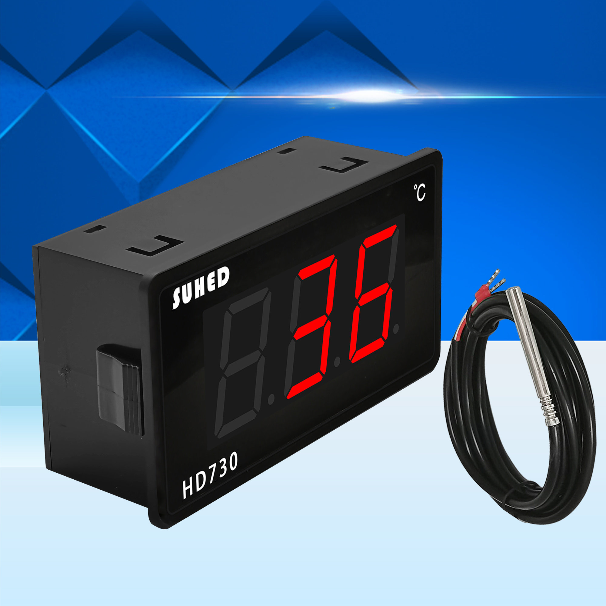 Temperature display Water temperature refrigerator thermometer freezer waterproof temperature measuring head digital display electronic thermometer HD730