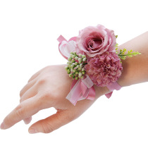 Senteal Wrist Flowers Wedding Little Fresher Bridal Bridesmaid Ring Sisters Group Handflower Wedding Dinner Party Conference Dance Eurostyle