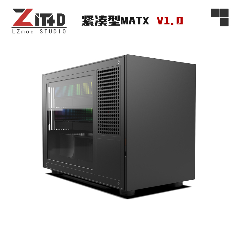 In Stock Lzmod Compact Matx V1.0 Mid-Tower Air-Cooled Direct-Plug Independent Graphics Card Full Aluminum Chassis 19.55 Liters