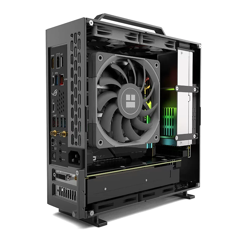 Spot LZMOD mini A24-V5 2.0 dual-slot independent display 1u power supply ITX chassis double-sided chamfer