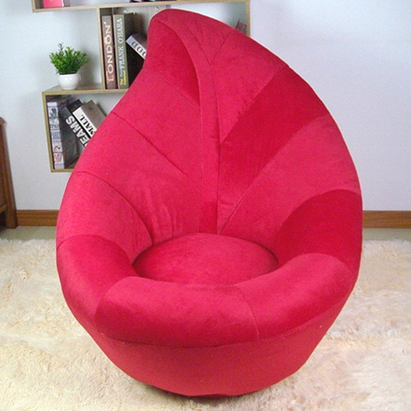 Special fabric single lazy sofa leaf sofa cute creative computer chair small sofa can be rotated small apartment