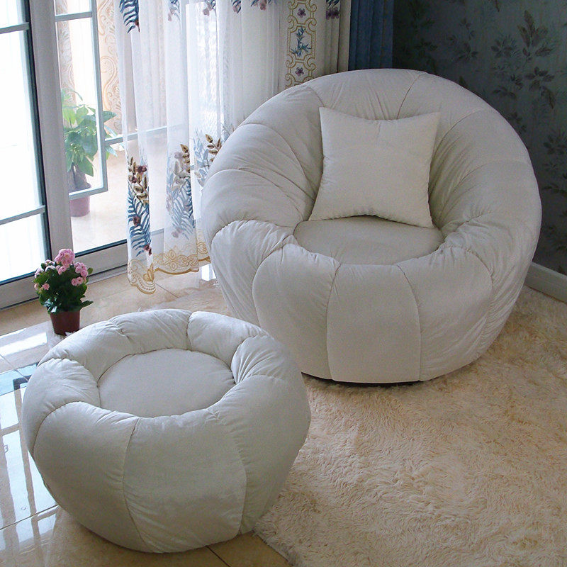 Lazy sofa technology velvet tatami single balcony leisure chair pumpkin sofa rotating sofa chair home net red