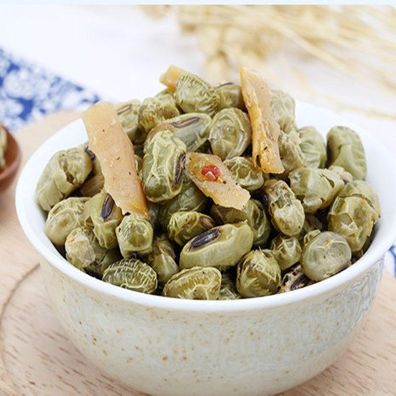 Linan Zhejiang Province, mainland China specialty bamboo shoots, silk, green beans, office snacks, five-spice flavor, 2 cans in a bag