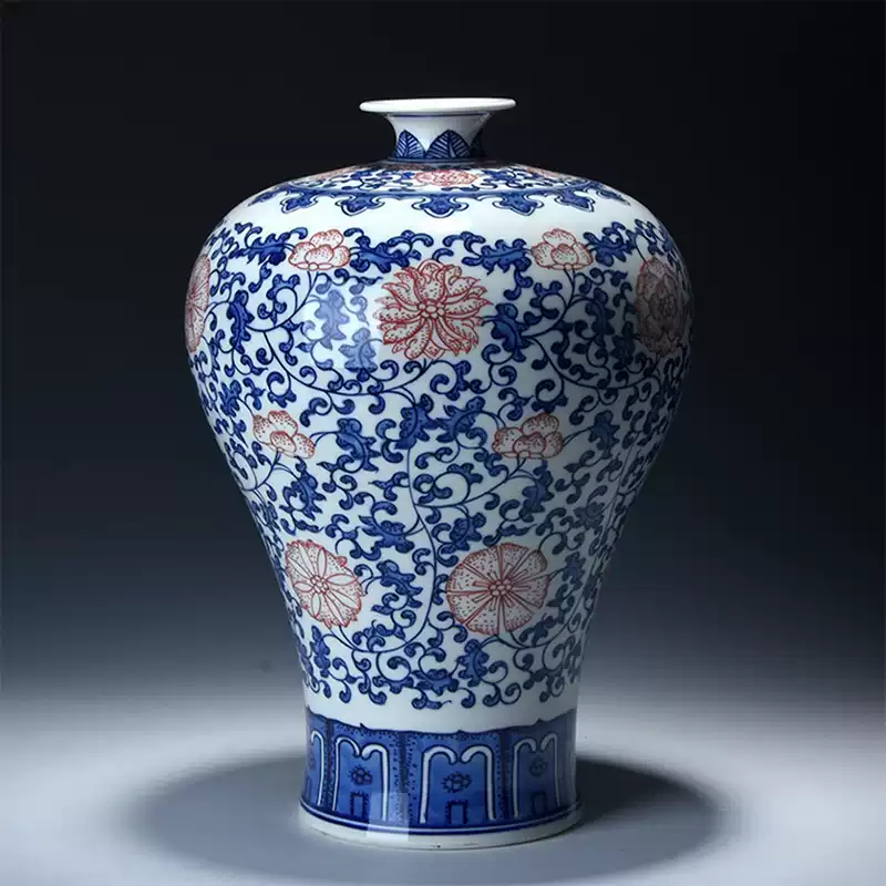 明宣德青花瓷器玉壺春古董古玩明清老瓷器青花瓷老物件收藏-淘寶Taobao