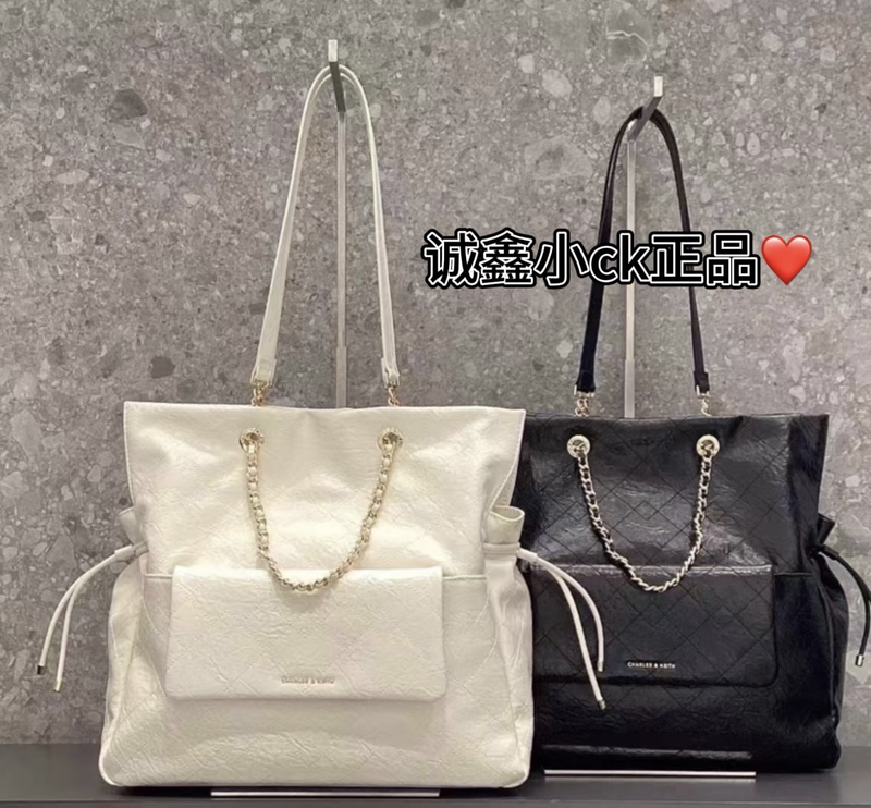 [Delivery from the Store] Charles&Keith New Model Ck2-30782756 Oil-Waxed Leather Large-Capacity Backpack