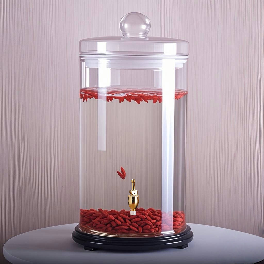 Thickened glass wine bottle 30kg 50kg 100kg ginseng and deer antler special wine bottle 1m2 large mouth glass wine jar