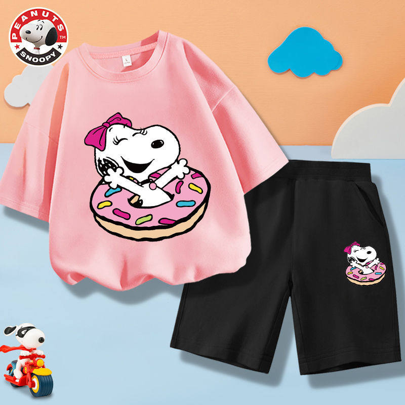Innube children suit short sleeve T-shirt shorts suit girl Summer 2022 new girl T-shirt pants two sets