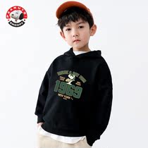 SNOOPY Snubi spring clothing boy necropsy casual baby chic boy blouse jacket foreign air sleeve hooded sweatshirt