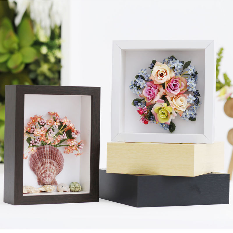 Thickened Three-Dimensional Frame, Hollow 4.5cm Specimen Frame, DIY Dried Flowers, Shells, Preserved Flowers, Hand and Foot Prints 3D Photo Frame